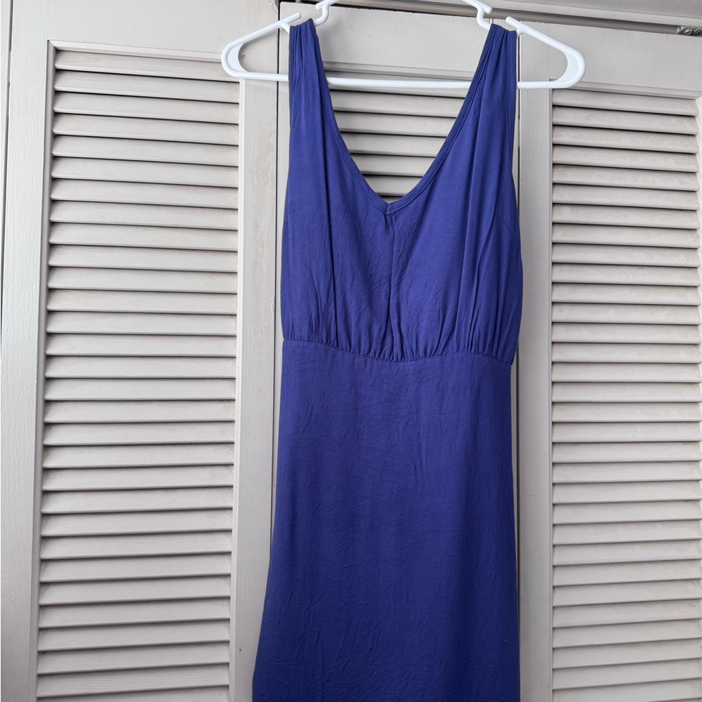 Elegant Blue Sleeveless Dress